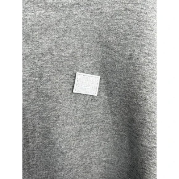 Acne Studios Ferris Face Ribbed Long Sleeve Men's Hoodie Gray Size: Large NWOT - Picture 4 of 8